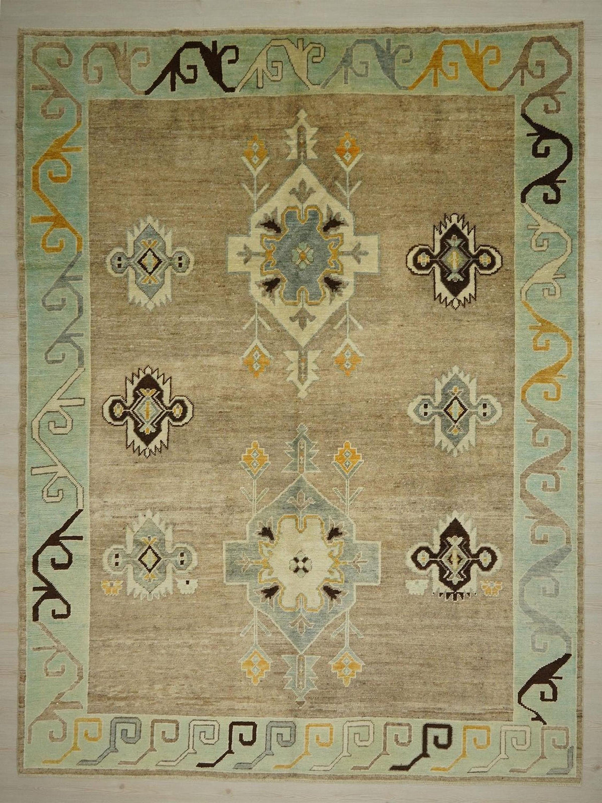 9x12 Kars Area Handmade Wool Carpet Rug,Nineteen Century Design Rugs.