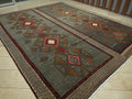 10x14 Handmade Gray Kars Rug: Vintage Wool Turkish Carpet Rugs.