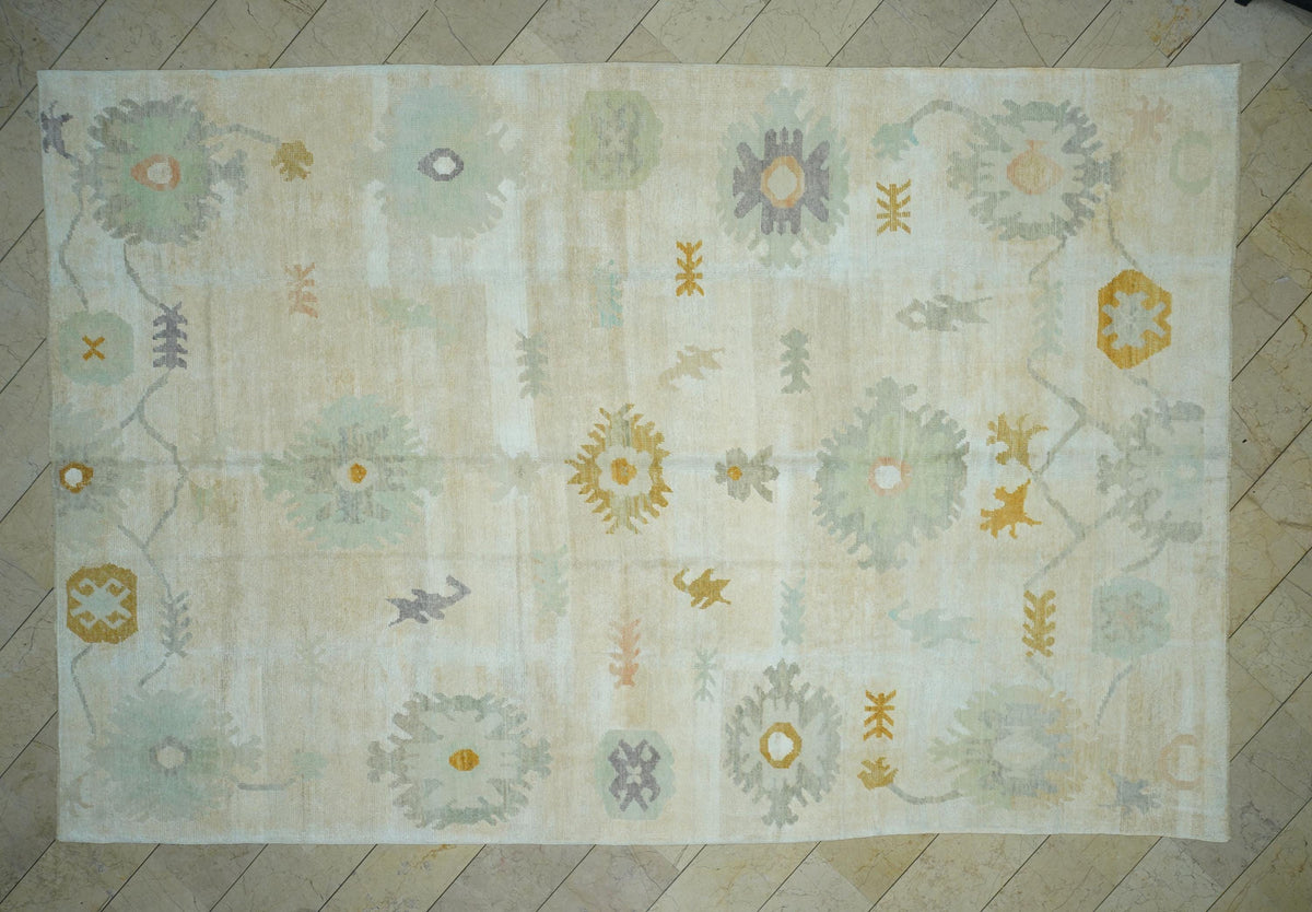 Oversized Oushak Rug: 10x14 White Hemp & Wool Luxury Home Living Decor Turkish Rugs.