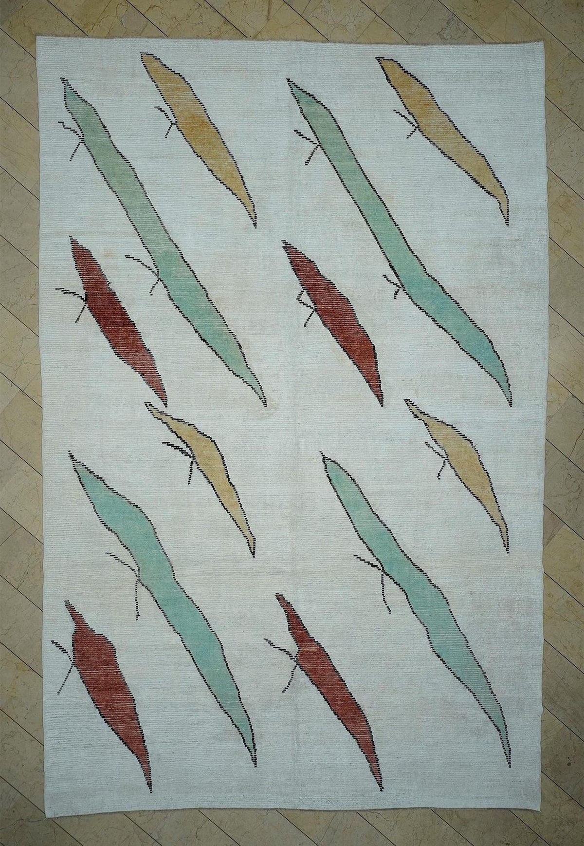 10x15 Hemp Carpet Rug:Luxury Home Living Decor White Blue Rugs.