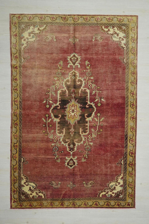 6x9 Antique Turkish Wool Carpet Rug: Large Tribal Dowry Rugs.