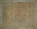 Oversized Wool Oushak Rug: 8.7"x11.5" Mid-Century Modern Turkish Rugs