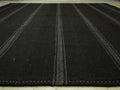 Oversize Dark Brown And Gray Goat Hair Rug: 9.8x11.7 Feet, Turkish Nomadic Tent Rugs.