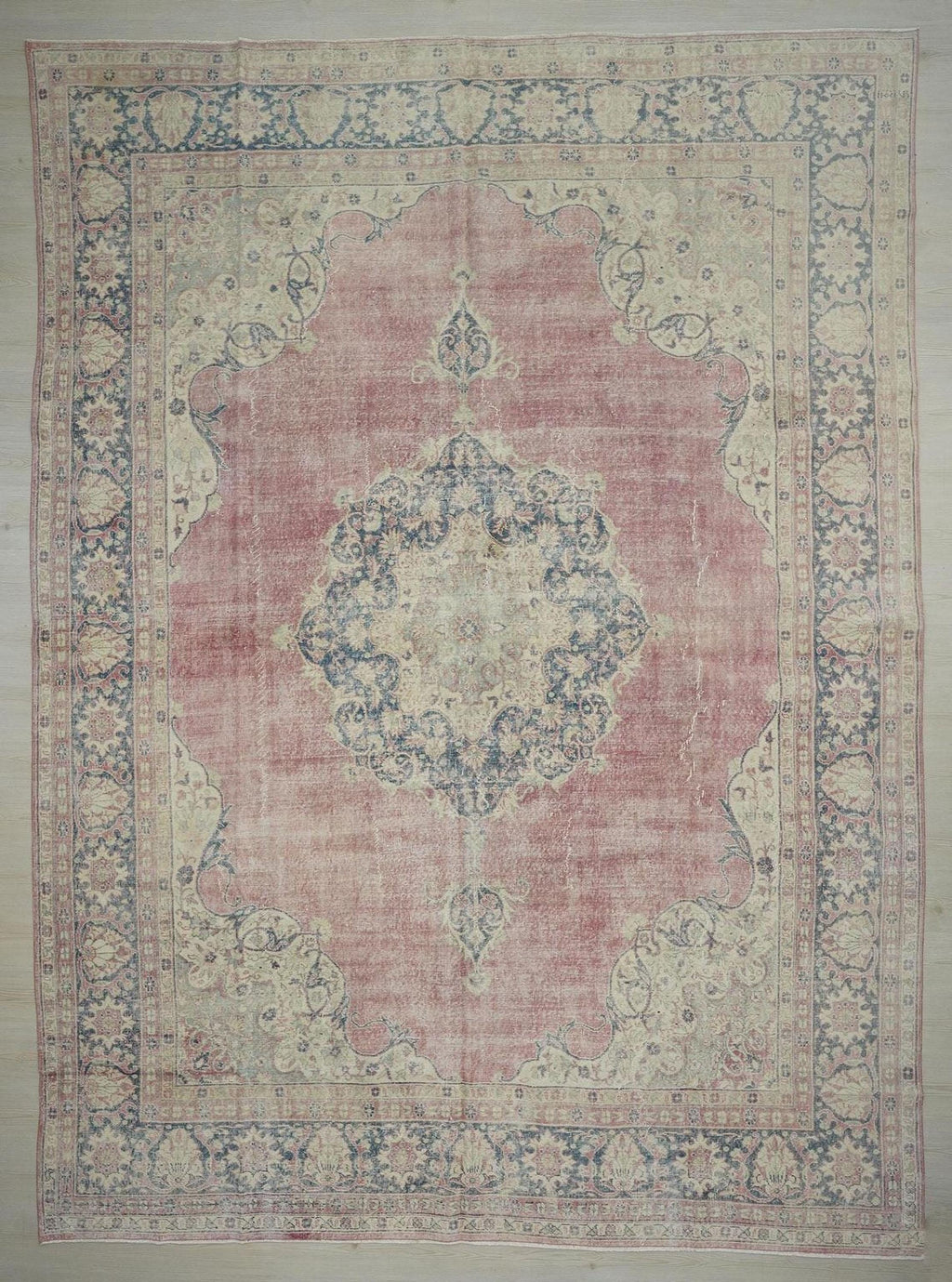 10x13 Oversize Salmon Pink Old Turkish Oushak Rug: Luxury Home Living Floor Decor Rugs.