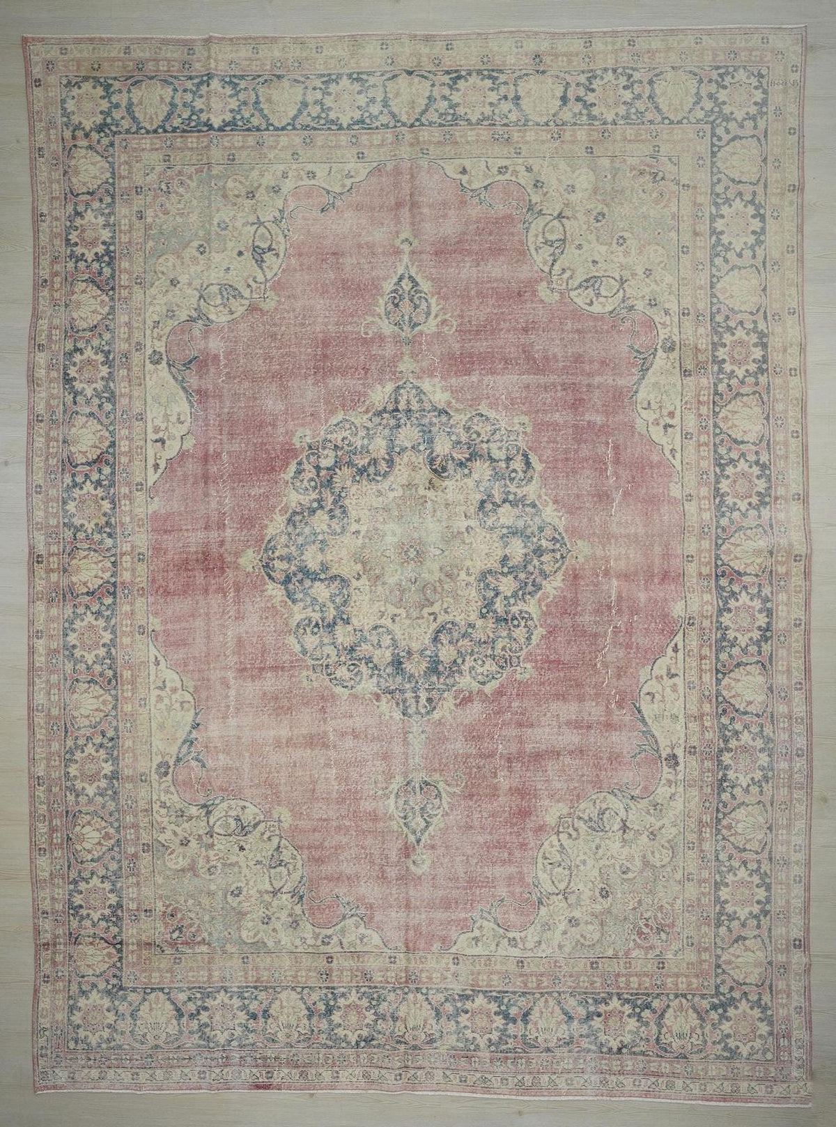 10x13 Oversize Salmon Pink Old Turkish Oushak Rug: Luxury Home Living Floor Decor Rugs.