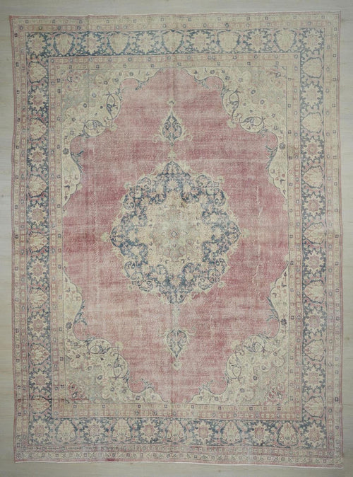10x13 Oversize Salmon Pink Old Turkish Oushak Rug: Luxury Home Living Floor Decor Rugs.