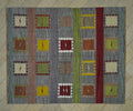 Gray Turkish Kilim Rug: 8x10 Flat Weave Cotton Goat Hair Rugs.