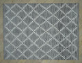 9x12 Gray Geometric Design Kilim Rug: Hemp & Goat Hair, Minimalist Decor Rugs.