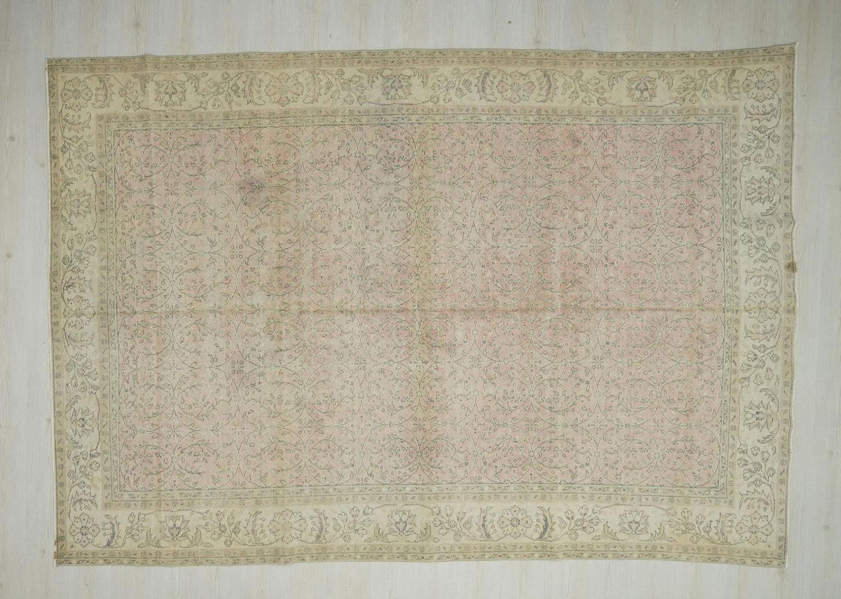 Oversize Turkish Oushak Rug: 7.6x11 Modern Vintage Home Living Floor Decor Rugs.