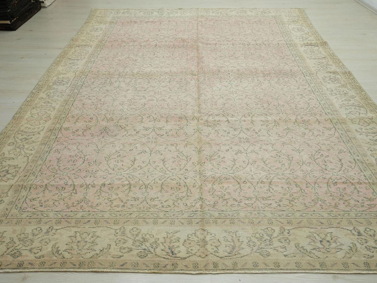 Oversize Turkish Oushak Rug: 7.6x11 Modern Vintage Home Living Floor Decor Rugs.