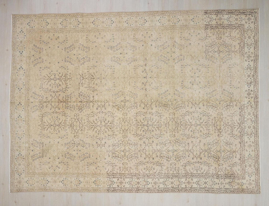 Turkish Oversize Vintage Oushak Rug 9x12 Scandinavian Home Living Style  Area Rugs.