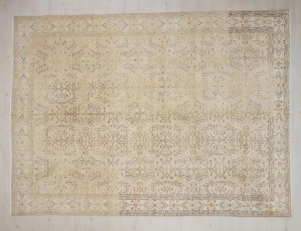 Turkish Oversize Vintage Oushak Rug 9x12 Scandinavian Home Living Style  Area Rugs.