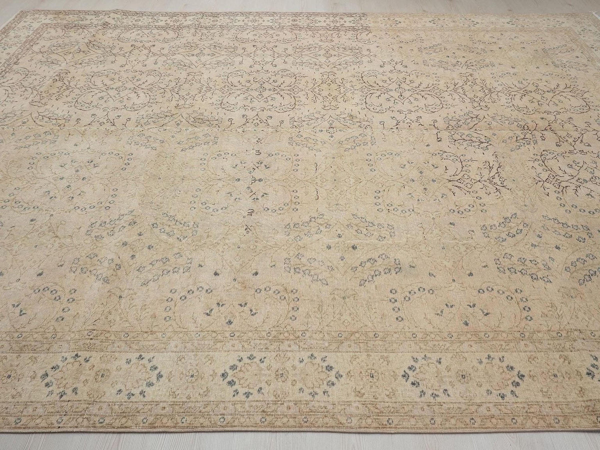 Turkish Oversize Vintage Oushak Rug 9x12 Scandinavian Home Living Style  Area Rugs.