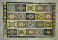 Oversize Kilim Rug: 7.7x11.5 ft, Yellow Purple Flat Weave, Mid-Century Modern Rugs