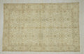 Handmade Wool Oushak Rug: Brown Beige Turkish Carpet Rugs, 5,3"x8,3" Feet.