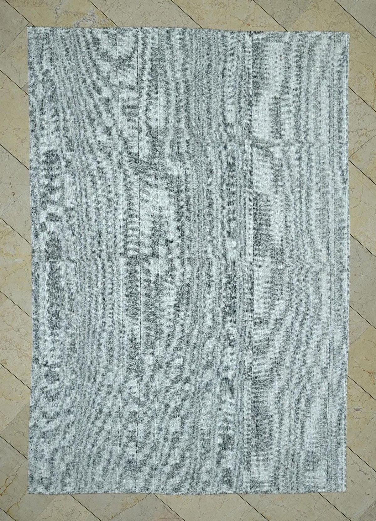 6x9 Ivory Turkish Wool And Cotton Rug-Minimalist Handmade Living Room or Bedroom Decor Rugs