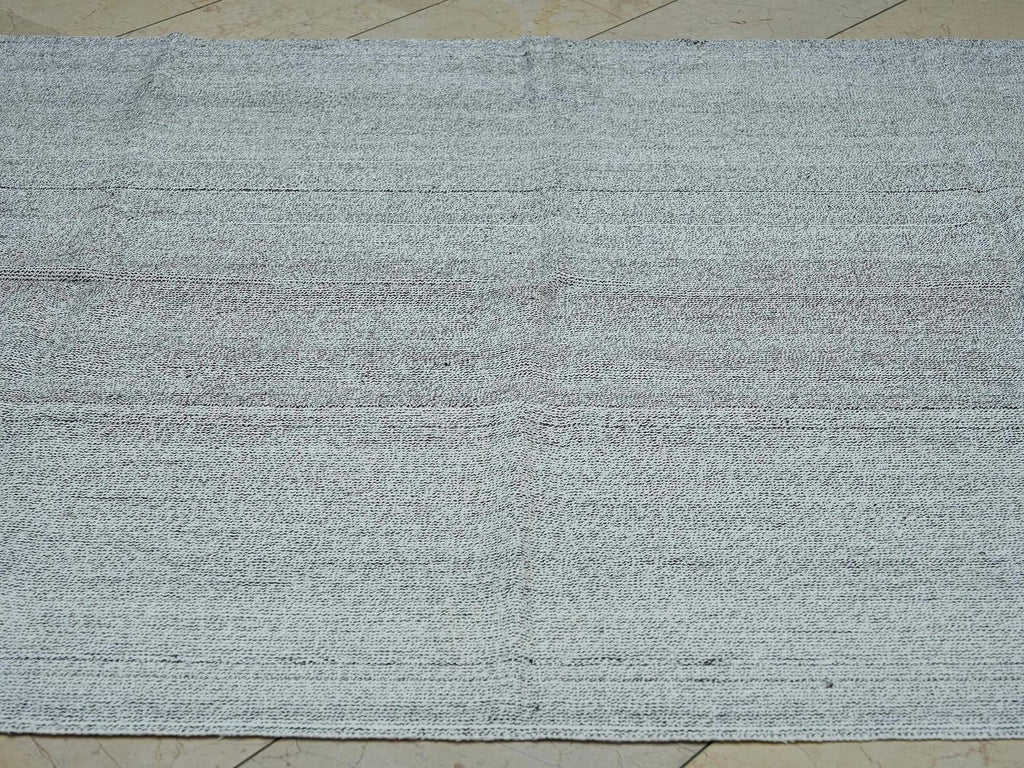 6x9 Ivory Turkish Wool And Cotton Rug-Minimalist Handmade Living Room or Bedroom Decor Rugs