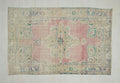 Vintage Oushak Rug: 5.6"x8.6' Mid-Century Turkish Wool Carpet