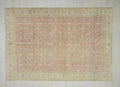 Faded Red Oushak Rug: 7x10.2 ft, Turkish Wool Farmhouse Rugs