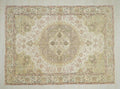 Handmade Turkish Oushak Rug: Mid Century Modern Carpet Rugs, 7'x9.6' Feet.