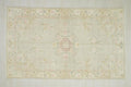 Gray Oushak Rug: 5.7"x9.2" Vintage Turkish Wool Carpet
