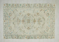 1960s Antique Oushak Rug,Primitive Geometric Design Wool Turkish Carpet RugS 6x9