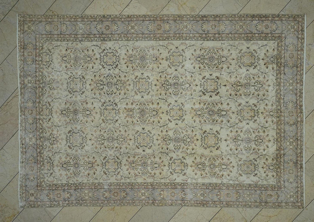 Vintage Turkish Oushak Rug 7x10: Handmade Wool & Cotton