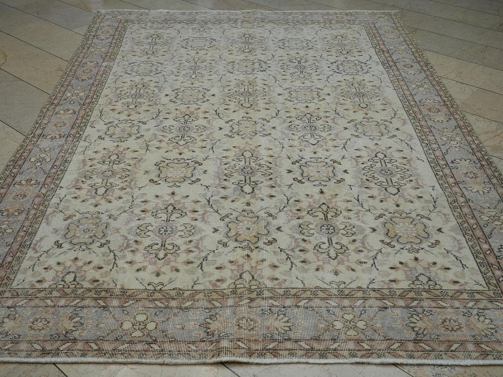 Vintage Turkish Oushak Rug 7x10: Handmade Wool & Cotton