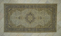 Pale Gray & Beige Vintage Turkish Carpet Rug: 5.4x9.7 Feet,Mid Century Modern Oushak Rugs.