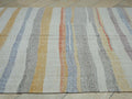 Vintage Turkish Hemp Kilim Rug: 6x9,8 ft, Flat Weave Striped Rugs