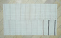 Mid Century Modern Hemp Kilim Rug 5x8: Flat Woven Organic Stripe Rugs