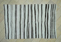 Abstract Striped Hemp Kilim Rug: 6x9 ft, Mid Century Modern Turkish Rugs