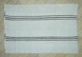 7x10 Vintage Turkish Hemp Kilim Rug: Minimalist Stripe Flat Woven Rugs