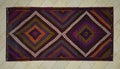 Colorful Cicim Kilim Rug: 5.5"x10.9" Handwoven Turkish Rugs
