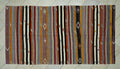 5x9 Turkish Kilim Rug: Minimalist Stripe Design, Pastel Colors Rugs.