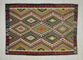 Large Turkish Kilim Rug: Geometric Flat Weave Wool Rugs 6.5x9 Ft.