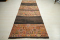 Antique Turkish Kilim Rug Runner: Embroidered Wool, 3.4x10.7 ft
