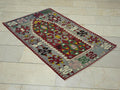 Wall Hanging Wool Turkish Kilim Rug: Antique Flat Weave Rugs, 2.9x4.7 ft.