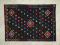 Vintage Turkish Kilim Rug: 6.5x9 ft, Goat Hair Bohemian Flat Weave Rugs.