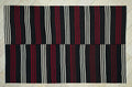 Large Striped Design Goat Hair Kilim Rug: Outdoor Decor Rugs, 7,2x11 Feet.