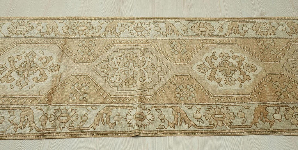 Narrow Long Turkish Rug Runner: Handwoven Area Rugs For Hallways Decor, 2,3x13,3 Feet.