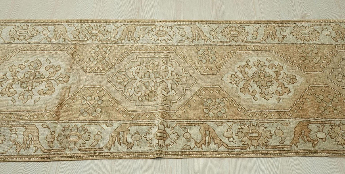Narrow Long Turkish Rug Runner: Handwoven Area Rugs For Hallways Decor, 2,3x13,3 Feet.
