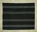 8x10 Dark Brown & White Striped Natural Goat Hair Kilim Rug:Flat Woven Turkish Rugs.
