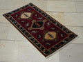 2x3 Mini Size Dark Red Turkish Old Carpet Rug: Wall Or Table Decor Rugs.