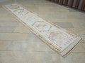 Stair Treads Decor Handmade Wool Turkish Rug Runner: Mid-Century Modern Rugs 2.6x12 ft.