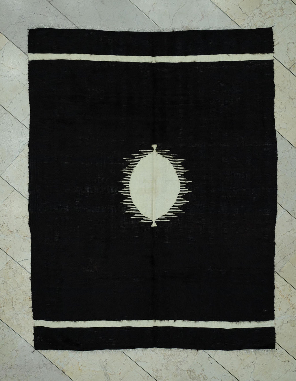 Navajo Style Turkish Blanket Kilim Rug: 4.6x5.9 Feet, Antique Siirt  Shaggy Rugs.
