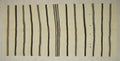 Old Turkish Kilim Rug: Brown & Cream Stripe Minimalist Home Style Decor Rugs, 5.4x12.