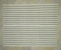Turkish Striped Kilim Rug: 7x9 Natural Wool Rugs.
