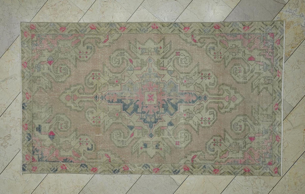 4x7 Vintage Muted Cappadocia Rug:Handmade Turkish Rugs For Home Living Floor Decor.