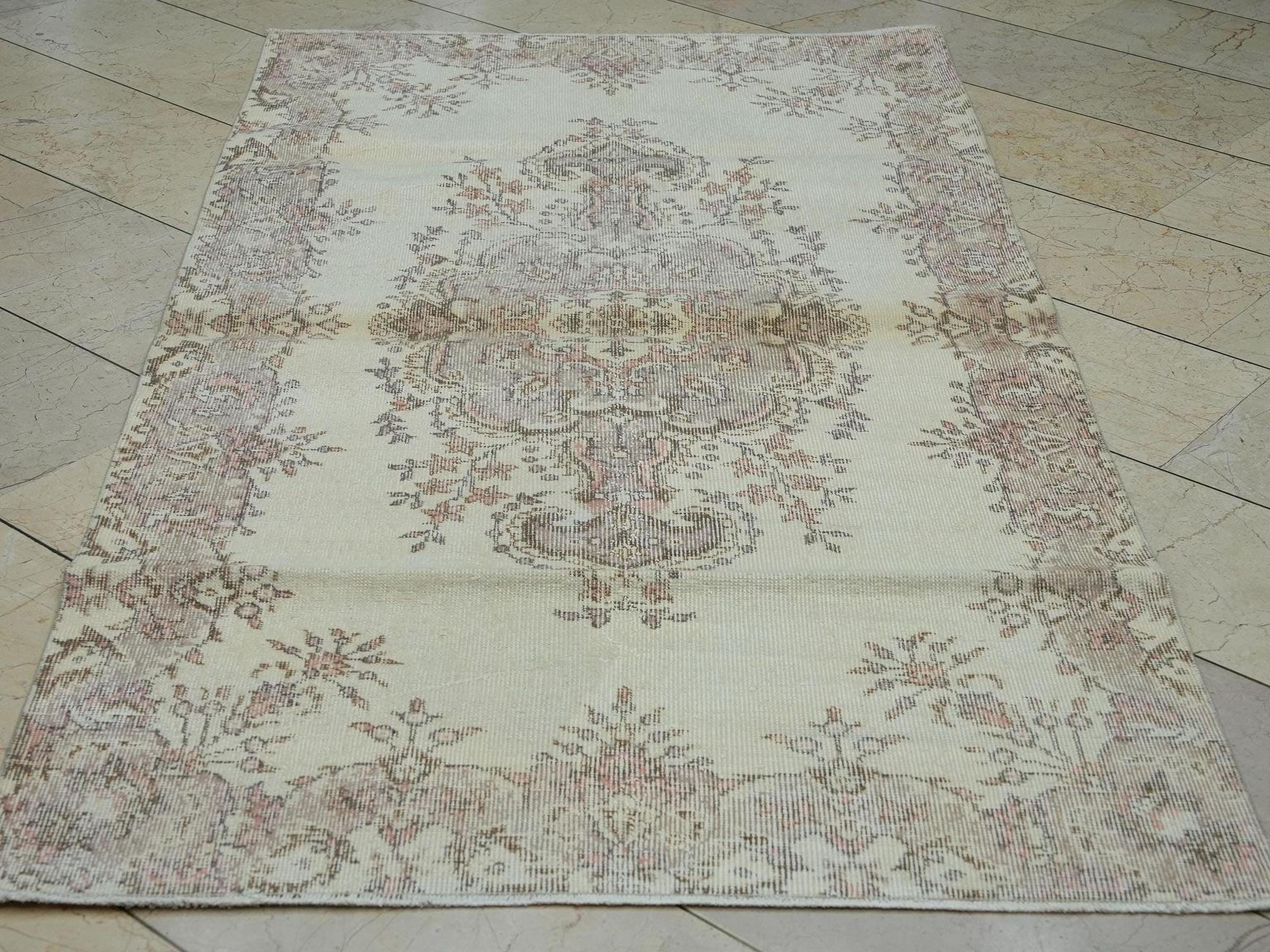 4x7 Handmade Oushak Rug,Home Living Minimalist Decor Rugs